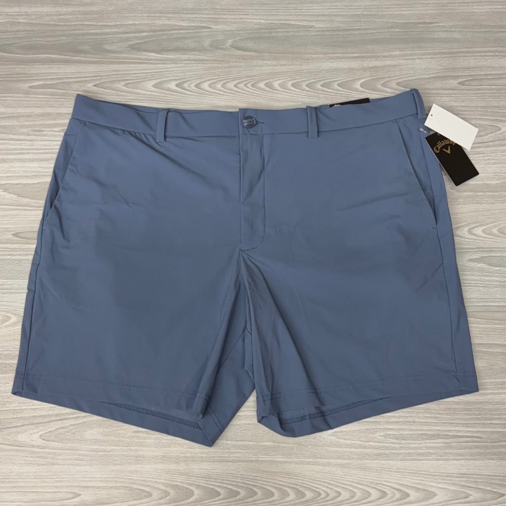 Callaway Mens 40W Golf Shorts Blue Gray 7 Inch Inseam Stretch Performance MA6903